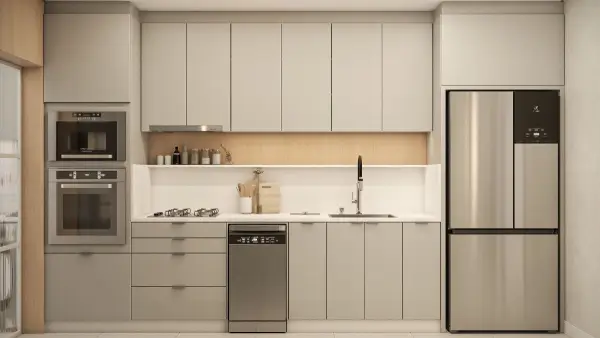 Kitchen Set Lurus 4 Meter (Desain & Layout Ergonomis) - Tujurumah